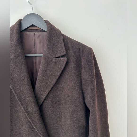 K.T Kyoko Katase Angola wool brown minimalist structured coat - Picture 2 of 15